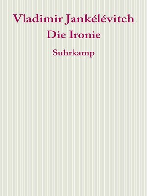 cover image of Die Ironie